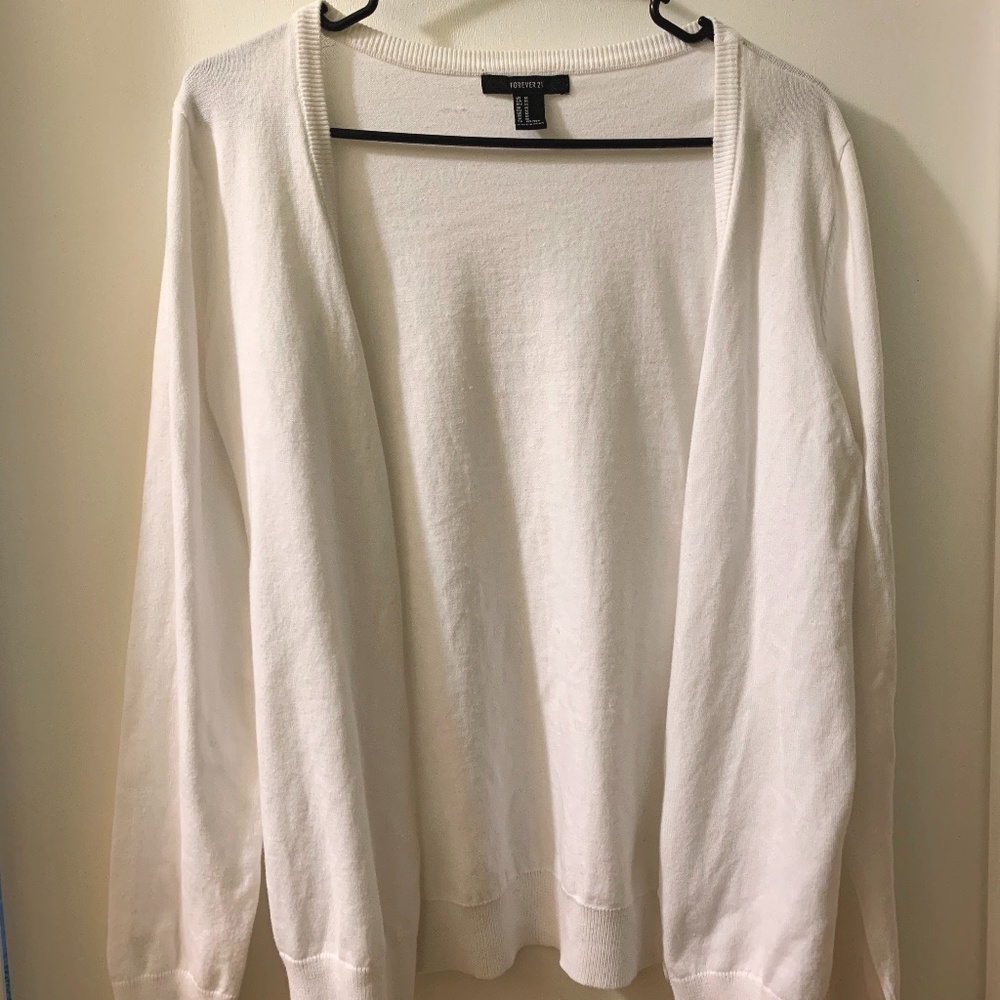 Forever 21 Ivory Cardigan